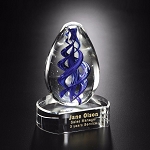 Blue Swirl on Clear Base 5